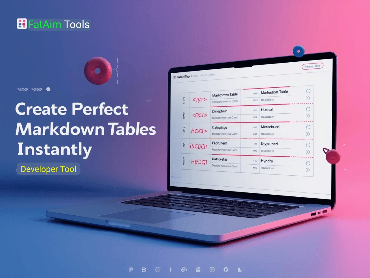 Markdown Table Generator tool - Create perfectly formatted tables for GitHub, documentation, and blogs